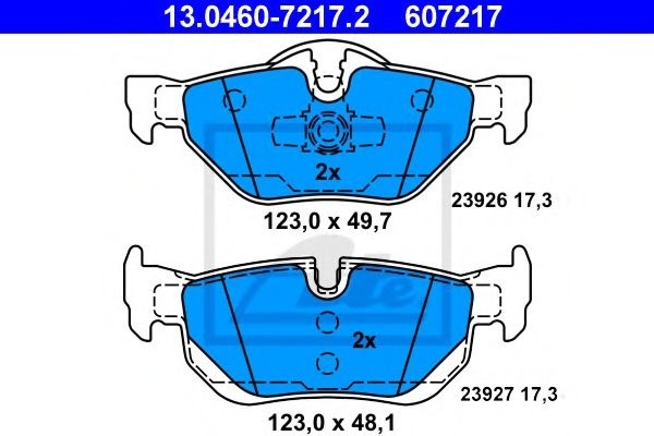 Set placute frana,frana disc BMW X1 (E84) (2009 - 2015) ATE 13.0460-7217.2 piesa NOUA