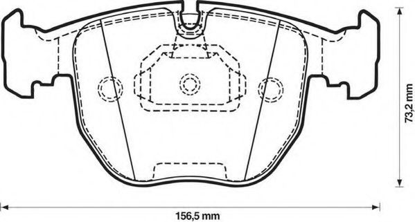Set placute frana,frana disc BMW X3 (E83) (2004 - 2011) JURID 571873J piesa NOUA