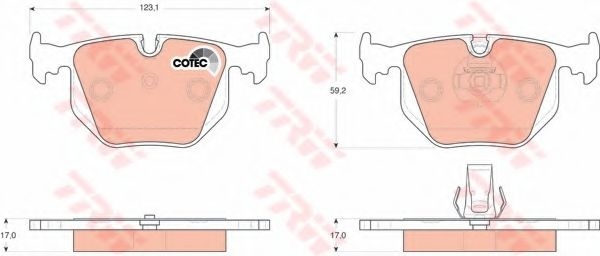 Set placute frana,frana disc BMW X3 (E83) (2004 - 2011) TRW GDB1530 piesa NOUA