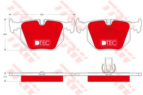 Set placute frana,frana disc BMW X3 (E83) (2004 - 2011) TRW GDB1530DTE piesa NOUA