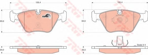 Set placute frana,frana disc BMW X3 (E83) (2004 - 2011) TRW GDB1531 piesa NOUA