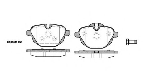 Set placute frana,frana disc BMW X3 (F25) (2010 - 2016) REMSA 1421.00 piesa NOUA