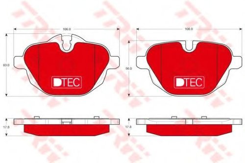 Set placute frana,frana disc BMW X3 (F25) (2010 - 2016) TRW GDB1840DTE piesa NOUA