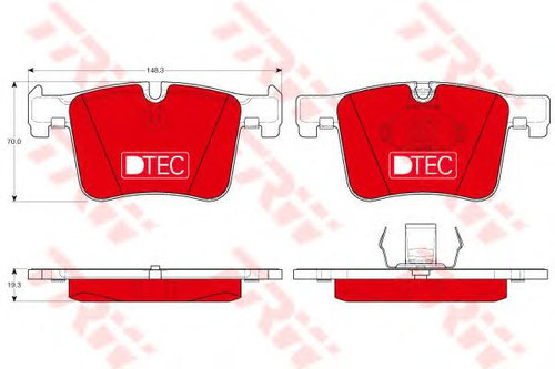Set placute frana,frana disc BMW X3 (F25) (2010 - 2016) TRW GDB1942DTE piesa NOUA