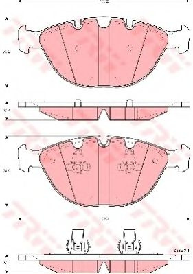 Set placute frana,frana disc BMW X5 (E53) (2000 - 2006) TRW GDB1529 piesa NOUA