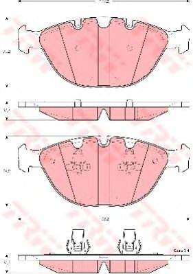 Set placute frana,frana disc BMW X5 (E53) (2000 - 2006) TRW GDB1529 piesa NOUA