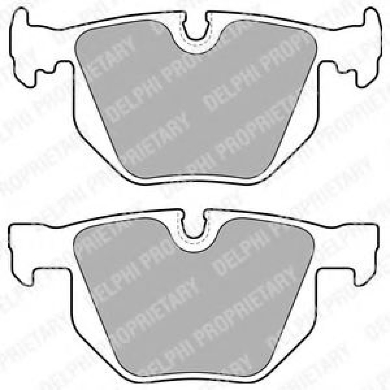 Set placute frana,frana disc BMW X5 (E53) (2000 - 2006) DELPHI LP1834 piesa NOUA