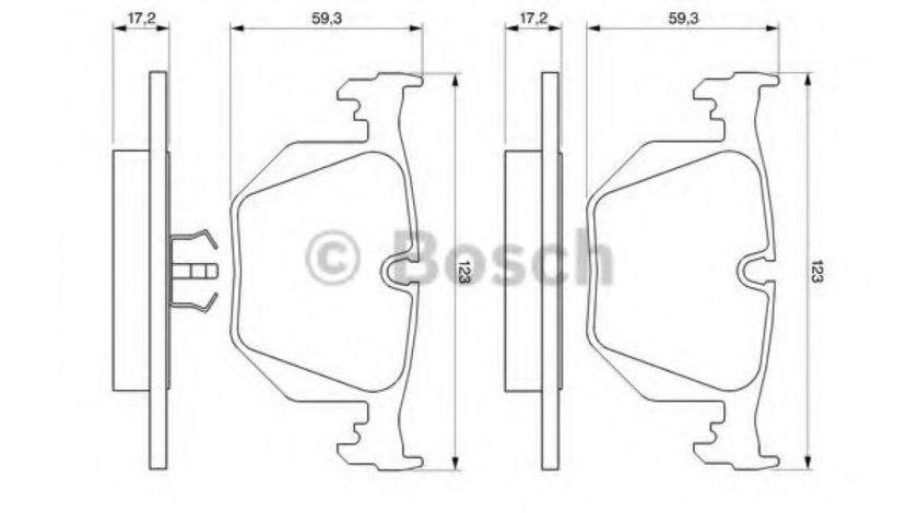 Set placute frana,frana disc BMW X5 (E53) (2000 - 2006) BOSCH 0 986 494 006 piesa NOUA