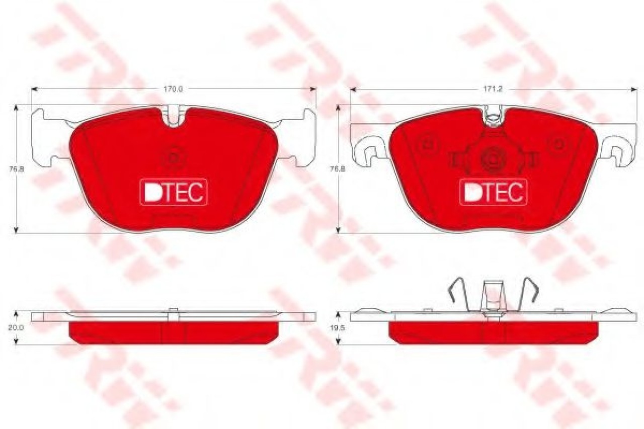 Set placute frana,frana disc BMW X5 (E70) (2007 - 2013) TRW GDB1726DTE piesa NOUA