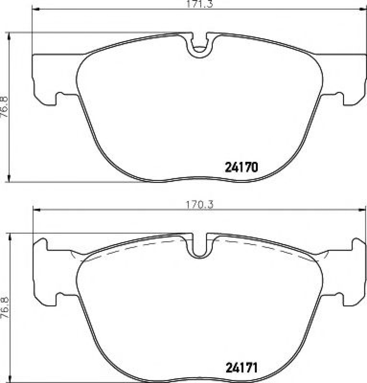 Set placute frana,frana disc BMW X5 (E70) (2007 - 2013) TEXTAR 2417001 piesa NOUA