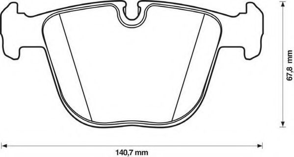 Set placute frana,frana disc BMW X5 (E70) (2007 - 2013) JURID 571991JC piesa NOUA