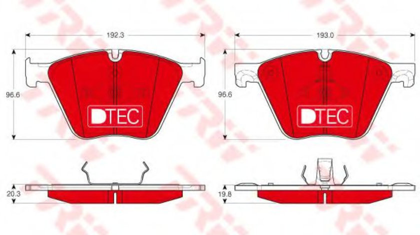 Set placute frana,frana disc BMW X5 (E70) (2007 - 2013) TRW GDB1964DTE piesa NOUA