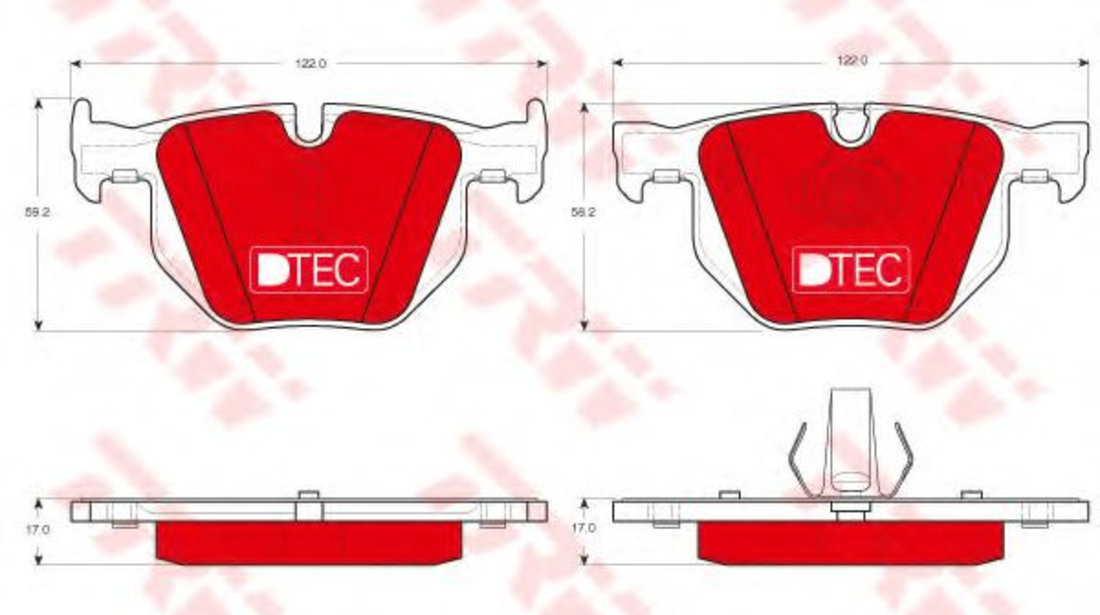 Set placute frana,frana disc BMW X5 (F15, F85) (2013 - 2016) TRW GDB1730DTE piesa NOUA