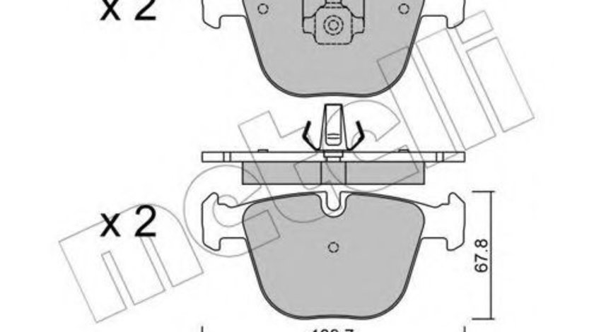 Set placute frana,frana disc BMW X6 (E71, E72) (2008 - 2014) METELLI 22-0773-0 piesa NOUA