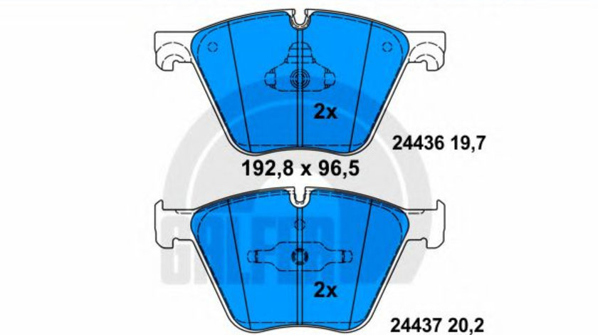 Set placute frana,frana disc BMW X6 (E71, E72) (2008 - 2014) GALFER B1.G120-1076.2 piesa NOUA