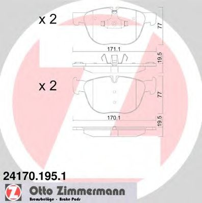 Set placute frana,frana disc BMW X6 (F16, F86) (2014 - 2016) ZIMMERMANN 24170.195.1 piesa NOUA