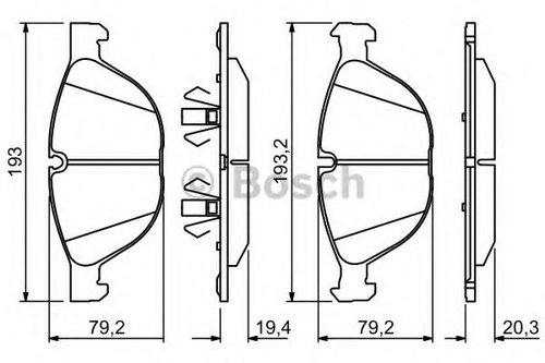 Set placute frana,frana disc BMW X6 (F16, F86) (2014 - 2016) BOSCH 0 986 494 307 piesa NOUA