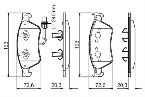 Set Placute Frana,frana Disc Bosch Audi 0 986 494 200