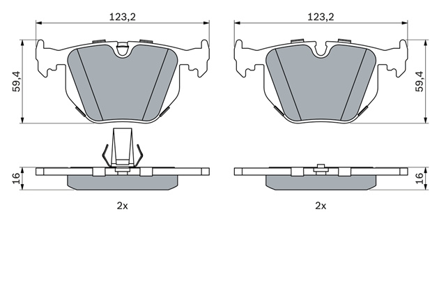 Set Placute Frana,frana Disc Bosch Bmw 0 986 494 006