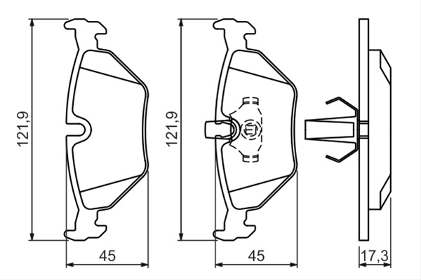 Set Placute Frana,frana Disc Bosch Bmw 0 986 494 009