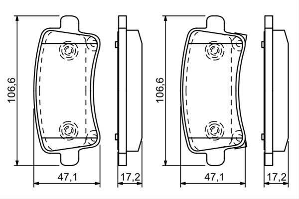 Set Placute Frana,frana Disc Bosch Chevrolet 0 986 494 297