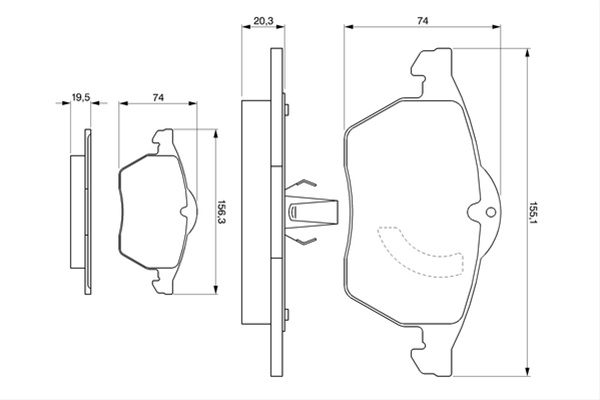 Set Placute Frana,frana Disc Bosch Chevrolet 0 986 424 360