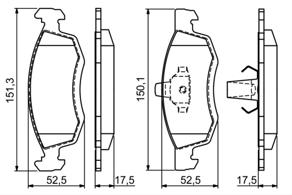 Set Placute Frana,frana Disc Bosch Dacia 0 986 494 197