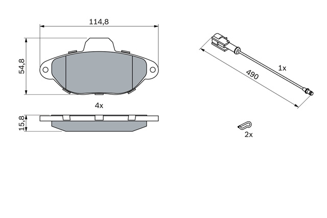 Set Placute Frana,frana Disc Bosch Ford 0 986 424 379