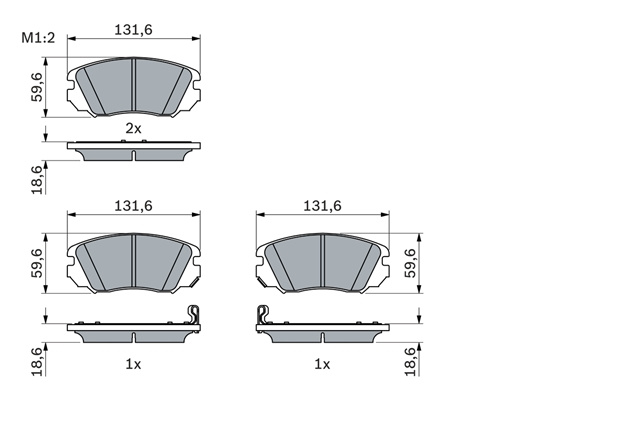 Set Placute Frana,frana Disc Bosch Holden 0 986 494 279