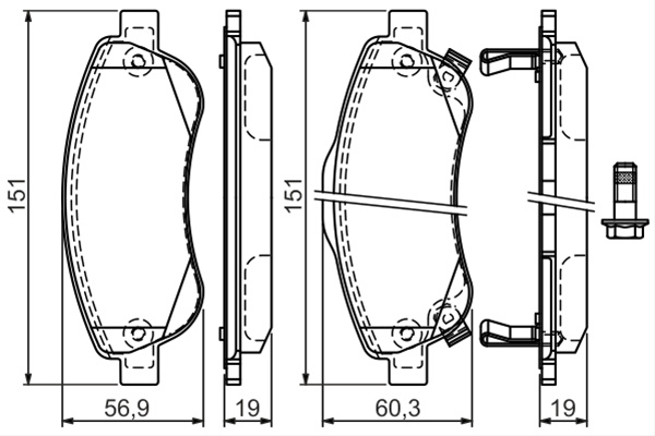 Set Placute Frana,frana Disc Bosch Honda 0 986 494 379
