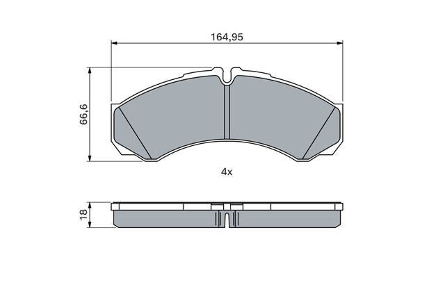 Set Placute Frana,frana Disc Bosch Iveco 0 986 424 833