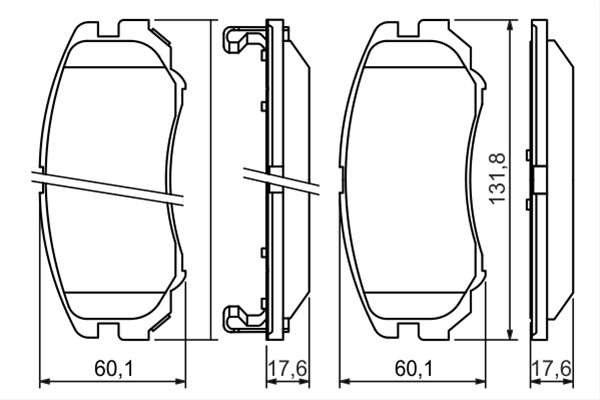 Set Placute Frana,frana Disc Bosch Kia 0 986 424 815