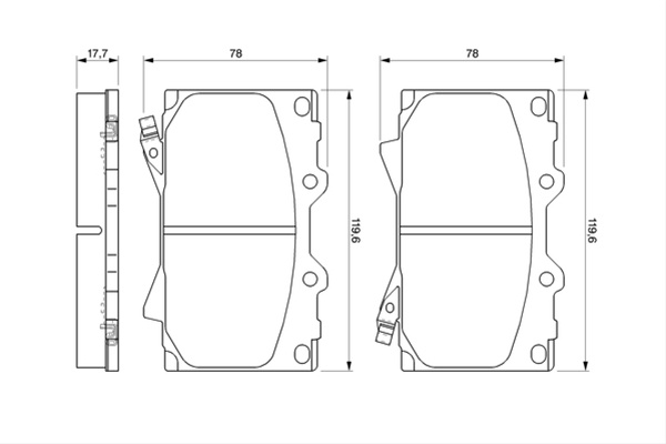 Set Placute Frana,frana Disc Bosch Lexus 0 986 424 640