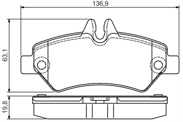 Set Placute Frana,frana Disc Bosch Mercedes-Benz 0 986 495 100