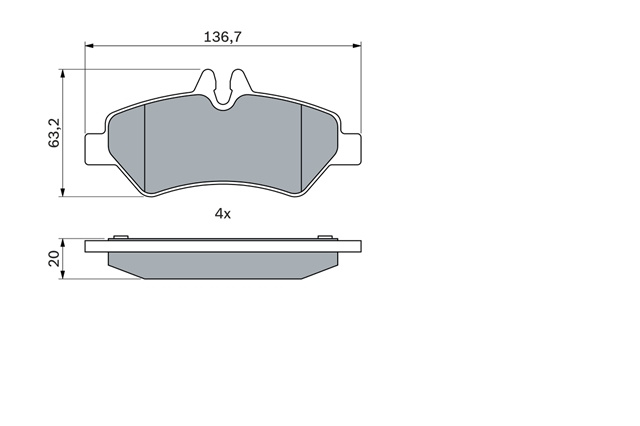 Set Placute Frana,frana Disc Bosch Mercedes-Benz 0 986 494 123