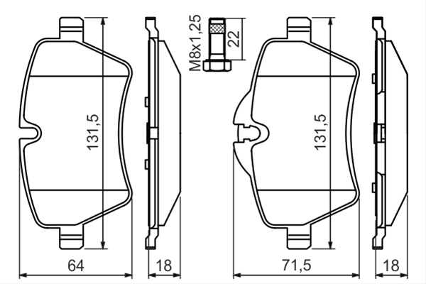 Set Placute Frana,frana Disc Bosch Mini 0 986 494 489