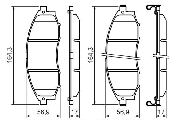 Set Placute Frana,frana Disc Bosch Nissan 0 986 494 152