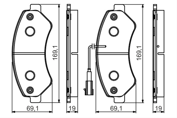 Set Placute Frana,frana Disc Bosch Peugeot 0 986 495 095