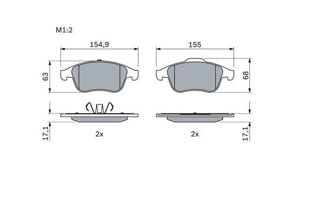 Set Placute Frana,frana Disc Bosch Renault 0 986 494 401