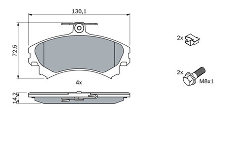 Set Placute Frana,frana Disc Bosch Toyota 0 986 424 371