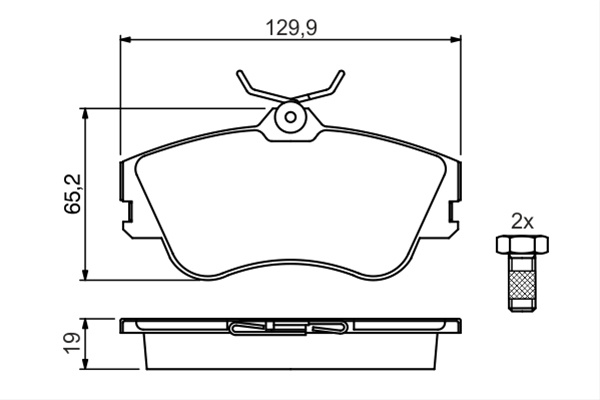 Set Placute Frana,frana Disc Bosch Vw 0 986 461 753