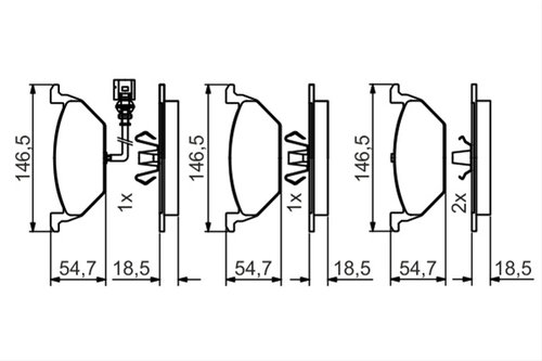 Set Placute Frana,frana Disc Bosch Vw 0 986 495 213