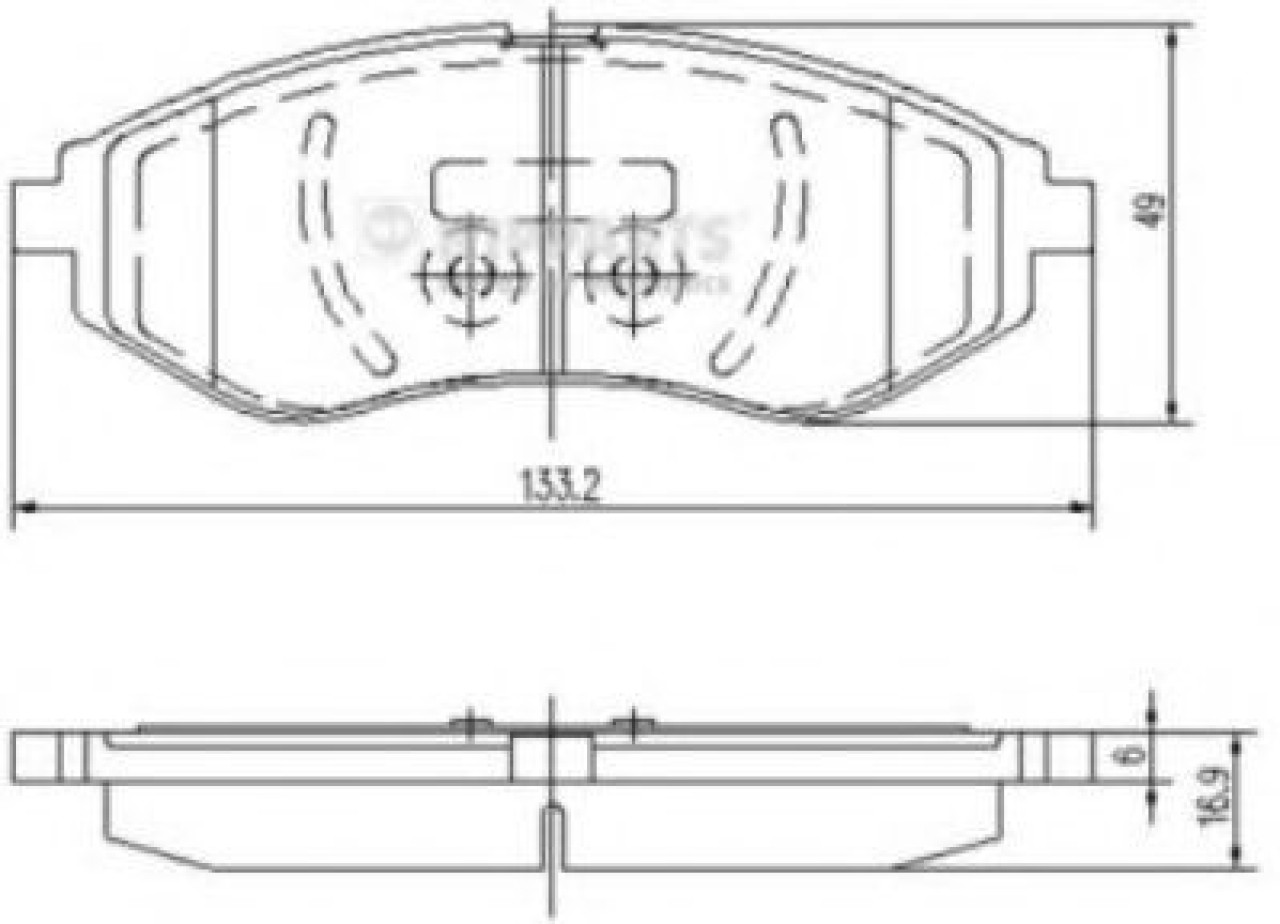 Set placute frana,frana disc CHEVROLET AVEO Hatchback (T250, T255) (2007 - 2016) NIPPARTS J3600911 piesa NOUA