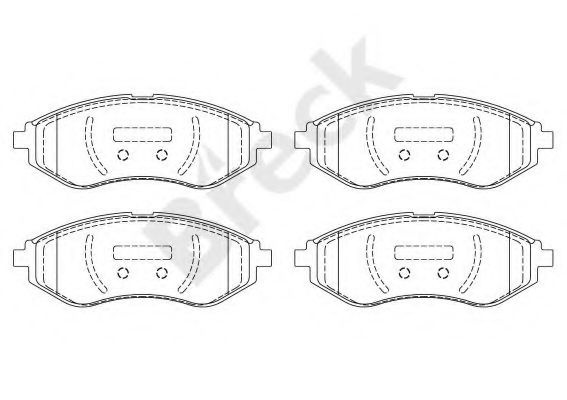 Set placute frana,frana disc CHEVROLET AVEO Hatchback (T250, T255) (2007 - 2016) Break 23974 00 702 00 piesa NOUA