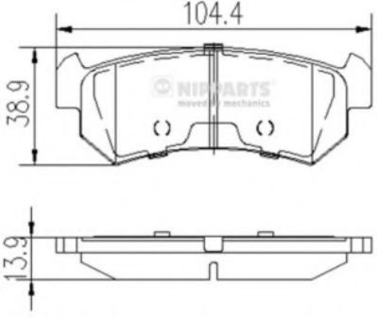 Set placute frana,frana disc CHEVROLET AVEO Limuzina (T250, T255) (2005 - 2016) NIPPARTS J3610903 piesa NOUA