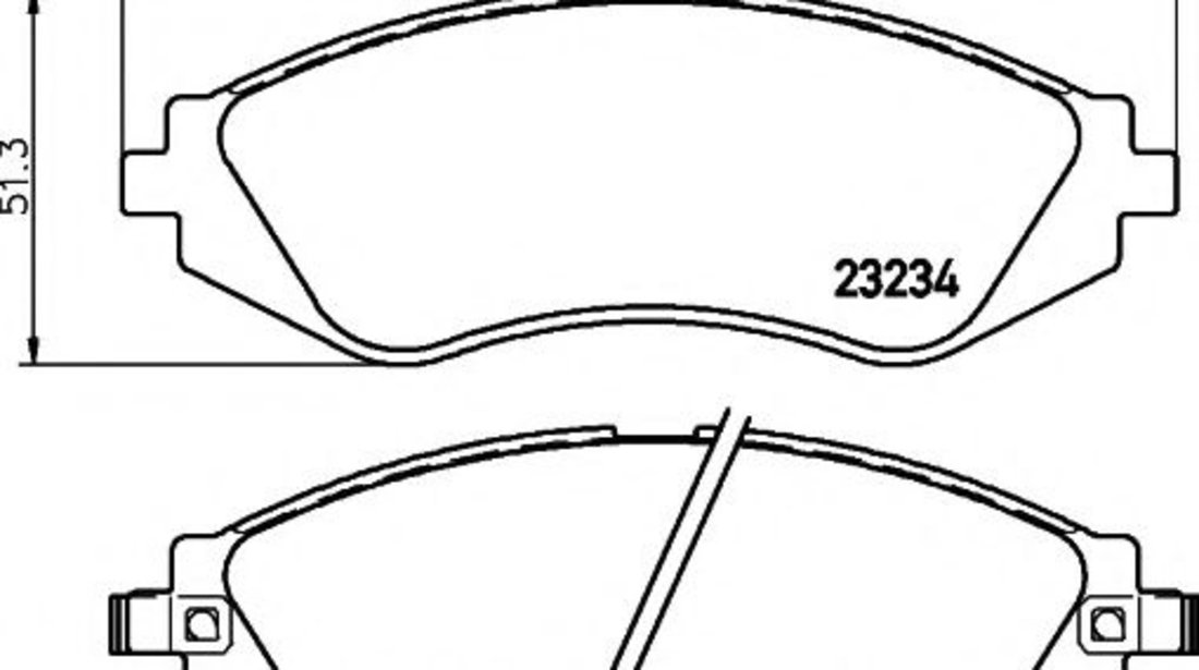 Set placute frana,frana disc CHEVROLET AVEO Hatchback (T200) (2003 - 2008) HELLA PAGID 8DB 355 017-141 piesa NOUA