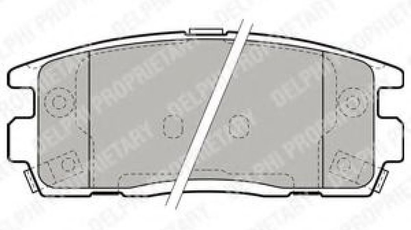 Set placute frana,frana disc CHEVROLET CAPTIVA (C100, C140) (2006 - 2016) DELPHI LP1988 piesa NOUA