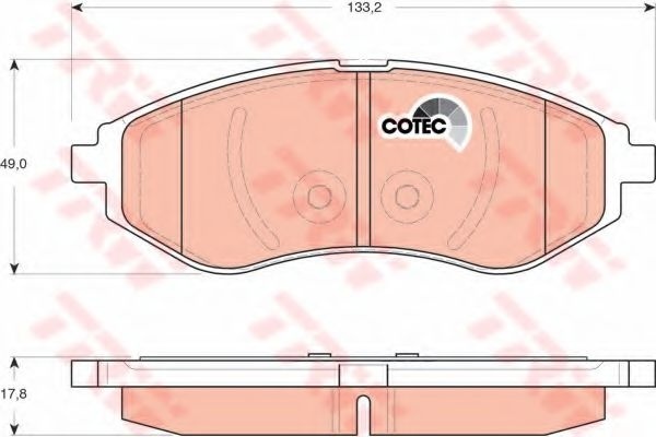 Set placute frana,frana disc CHEVROLET KALOS (2005 - 2016) TRW GDB3330 piesa NOUA