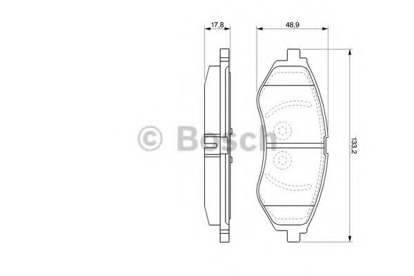 Set placute frana,frana disc CHEVROLET KALOS (2005 - 2016) BOSCH 0 986 424 818 piesa NOUA