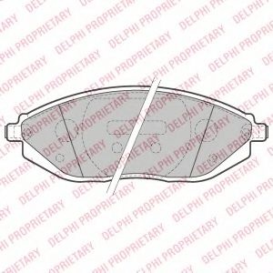 Set placute frana,frana disc CHEVROLET SPARK (M300) (2009 - 2016) DELPHI LP2218 piesa NOUA